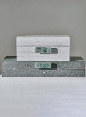 生活馆茶空间软装饰侘寂风新中式定制家具展厅高级装饰盒收纳摆件