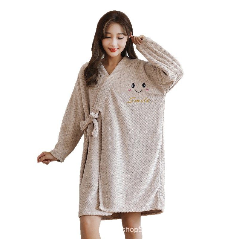 懒人浴袍通用专用男士洗澡穿的浴衣四季秋冬季长袍睡裙女冬宽松柔,淘宝优惠券,粉丝福利购,淘宝优惠卷