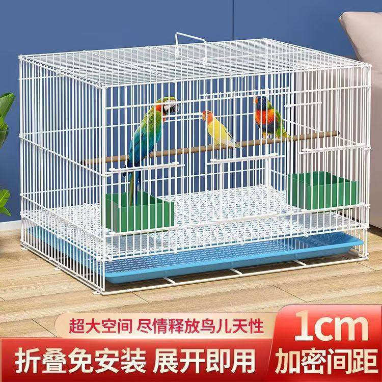 新型鹦鹉生态鸟笼专用外出不锈钢鸟笼子高级高透珍珠高双层画眉玄,淘宝优惠券,粉丝福利购,淘宝优惠卷