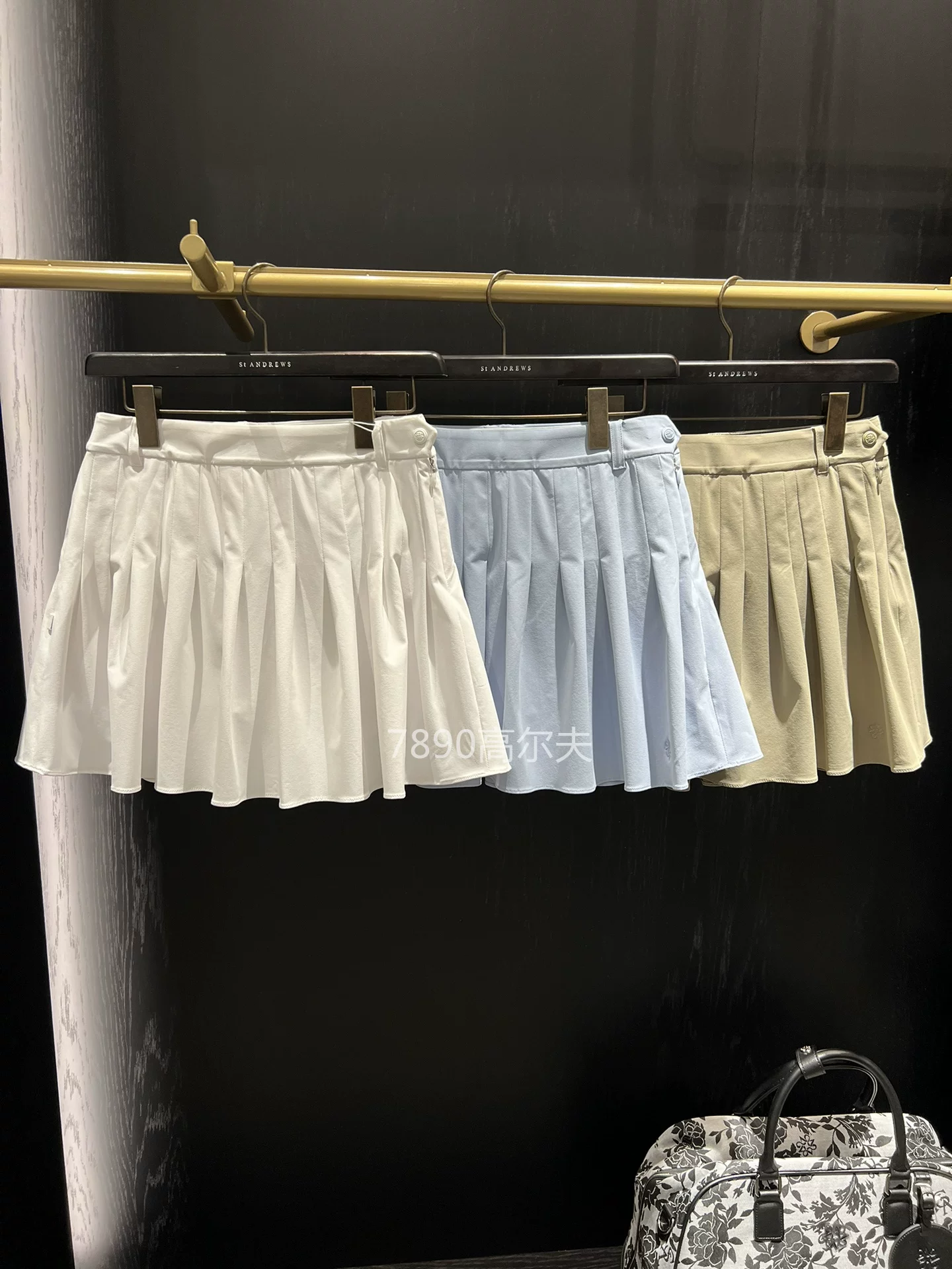 [St andrews高尔夫服装女士24夏季薄款冷感百褶休闲短裙韩国代购]