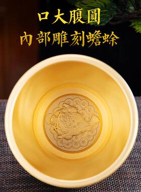 百福铜缸纯黄铜米缸聚宝盆小铜盆存钱罐客厅玄关家居摆件工艺品