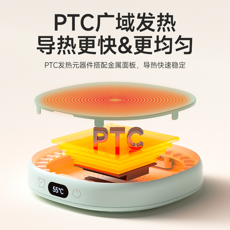 智能恒温加热杯垫宿舍可调温55℃度恒温杯礼盒学生办公室桌面保温水杯家用暖杯垫冬天季热牛奶神器节日礼物女 - 图0