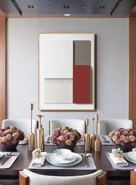 现代极简莫兰迪几何木雕装饰画客厅立体竖版抽象挂画入户玄关壁画