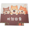 Cartoon entry door dust-removing silk circle floor mat