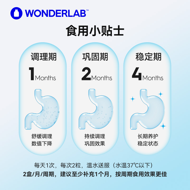 WonderLab PYLO养胃益生菌Pylopass调理肠道胶囊成人儿童护卫菌