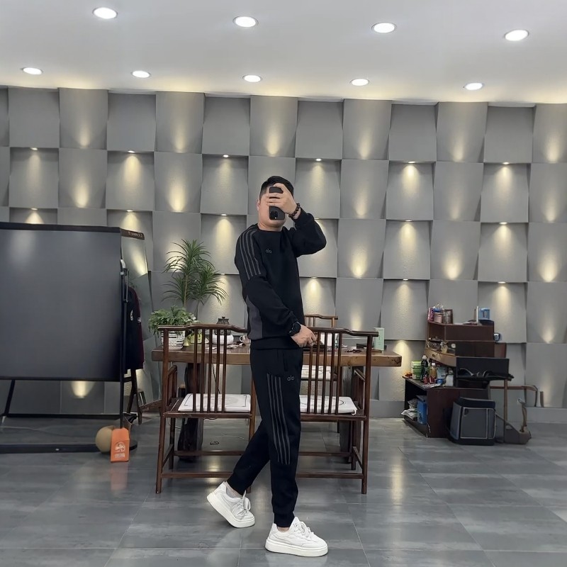 2025秋冬季新款百搭潮流运动帅气套装男士圆领卫衣长袖两件套男,淘宝优惠券,粉丝福利购,淘宝优惠卷