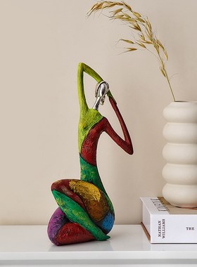 高级感抽象艺术品摆件家居客厅电视柜子桌面小众轻奢高档软装饰品