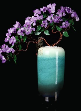 天然水晶发财树客厅玄关装饰摆件乔迁办公招财R紫水晶摆件开业礼