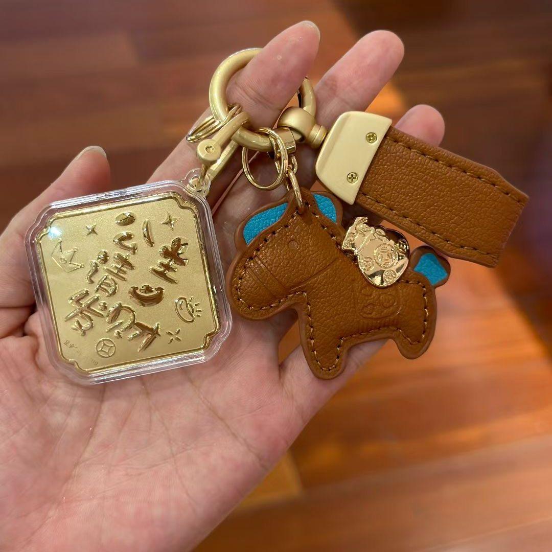 足金999马上有钱本命年平安喜乐钥匙扣黄金手机链车包包挂饰礼物,淘宝优惠券,粉丝福利购,淘宝优惠卷