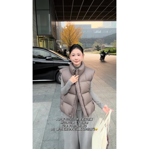 超推荐超百搭｜2025冬季新款加厚轻盈羽绒马甲女立领无袖保暖外套 - 图3
