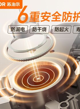 苏泊尔有钛电水壶1.7L家用有钛加热底盘0涂层玻璃烧水壶热水壶