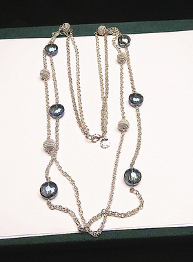 737欧美复古vintage高端外贸宝石重工红宝石多层项链锁骨链耳饰女