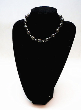 730欧美复古重工中古vintage高端简约琉璃镀真金多层项链手链耳环