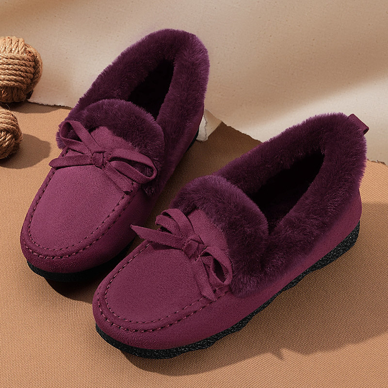 棉鞋女冬季加绒2025年新款中老年人妈妈老北京布鞋毛毛秋豆豆鞋子,淘宝优惠券,粉丝福利购,淘宝优惠卷