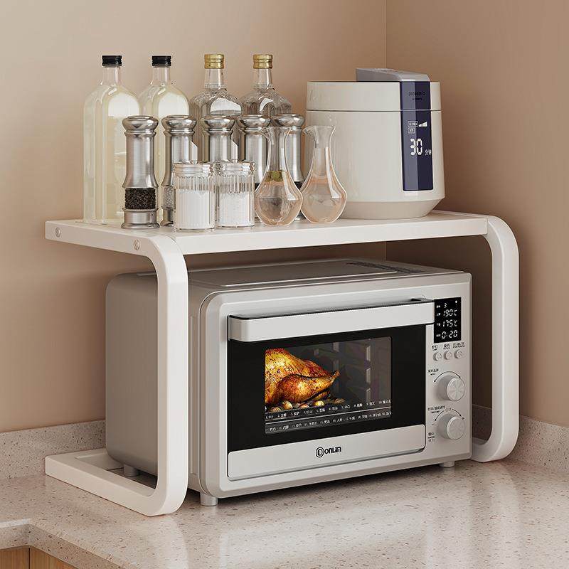 厨房微波炉置物架多功能家用台面储物架双层烤箱支架分层收纳架子,淘宝优惠券,粉丝福利购,淘宝优惠卷