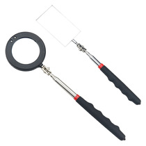 View mirror A bottom inspection of the car with lamp detection mirror disc Y folded telescopic bottom TO cart universal LED reflective mirror