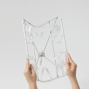 无印良品 MUJI 铝制 方形衣架 带多夹子晒袜子内衣晾衣架可折叠