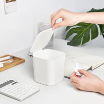ins desktop small number trash can cute student desktop home creative with cover flip mini wastepaper storage box