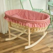 Old cradle baby cot old-fashioned rocking traditional baby rocking basket to appease bamboo sleeping basket bed to coax sleeping warm basket