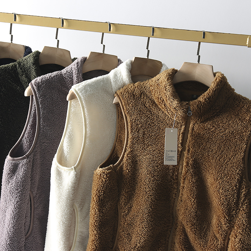 日单优珊瑚绒立领拉链马甲背心男轻保暖抓绒冬2025新款摇粒绒马夹 - 图0