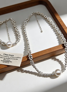 轻奢百搭珍珠闺蜜锁骨链