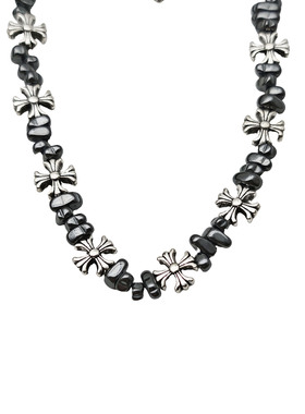 欧美新款简约风十字架碎银项链