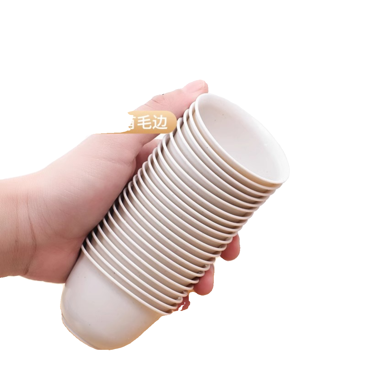 可降解稻壳一次性茶杯加厚硬质小茶杯日式品茗杯杯子塑料功夫茶杯 - 图3