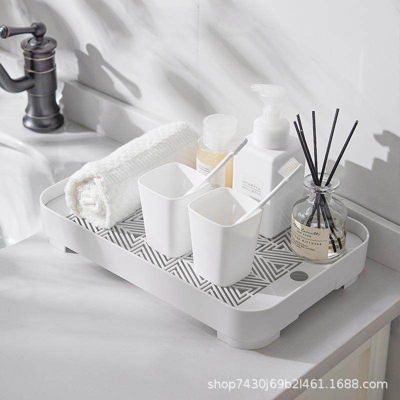 厨房双层碗筷沥水架厨具储物托盘浴室收纳置物架子塑料果盘,淘宝优惠券,粉丝福利购,淘宝优惠卷