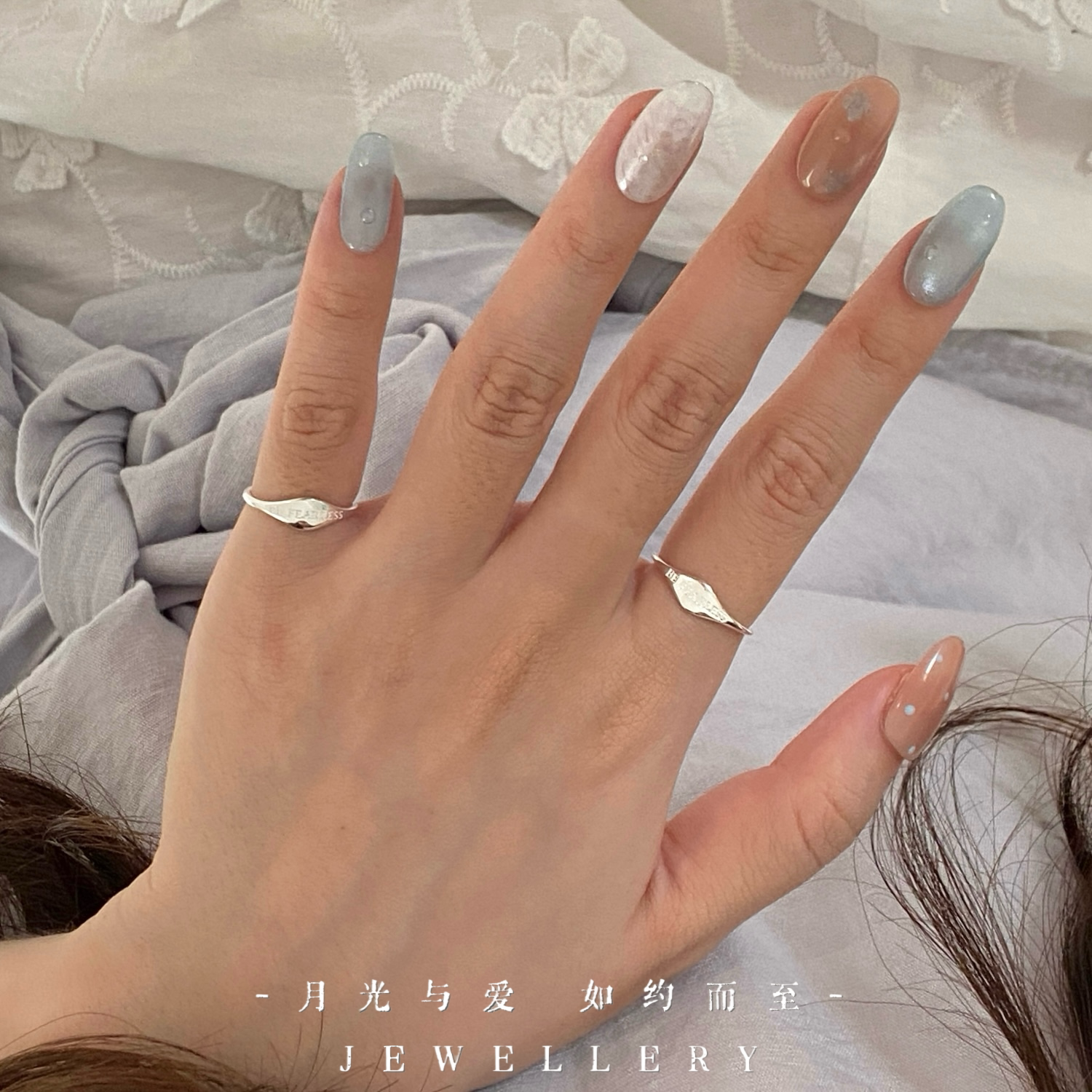 Sterling silver tail ring fearless simple fashion ring