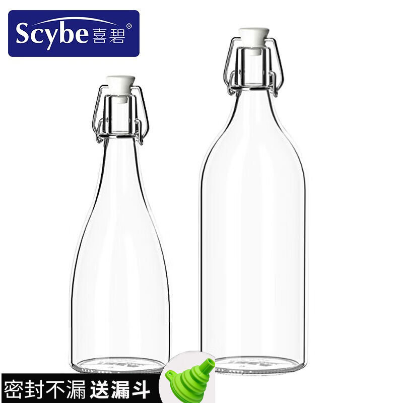 喜碧（scybe）玻璃瓶泡酒瓶酿酒密封瓶红酒瓶空瓶酵素白酒瓶漂流 - 图0