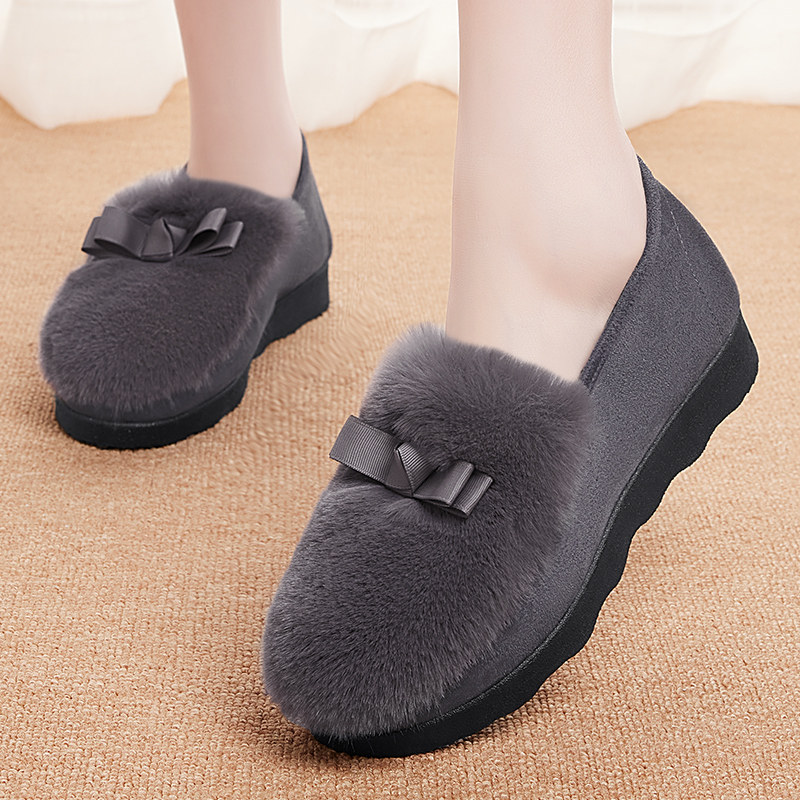 棉鞋女冬季加绒加厚外穿2025年新款妈妈老北京秋毛毛保暖豆豆鞋子,淘宝优惠券,粉丝福利购,淘宝优惠卷