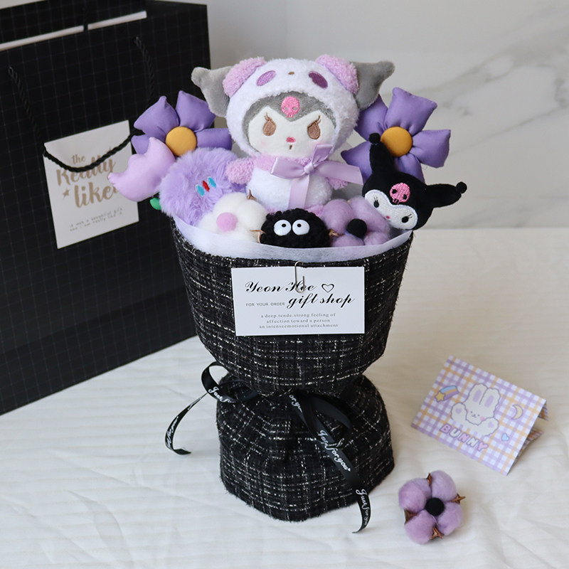 生日礼物可爱库洛米玩偶花束送女朋友闺蜜老师loopy男毕业照高中