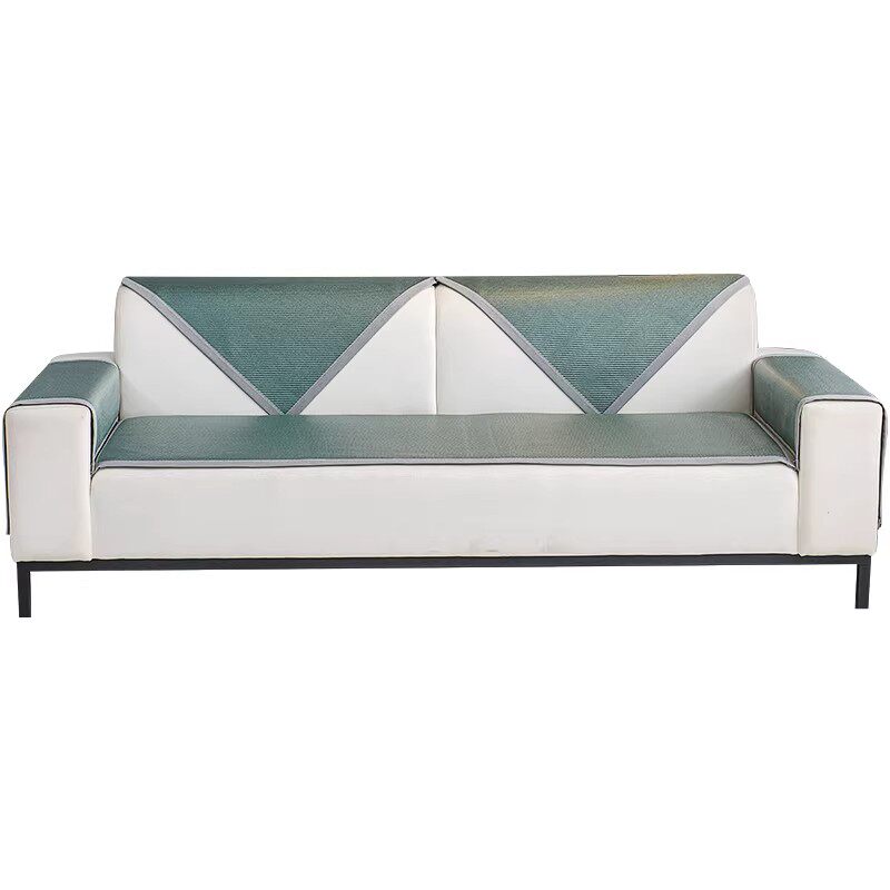 日本进口夏季冰藤席沙发垫新款轻奢高级感凉席坐垫冰丝防滑皮套罩