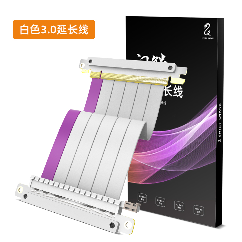 闪鳞机箱专用显卡延长线PCI-E3.0双反接口迷你miniITX - 图0