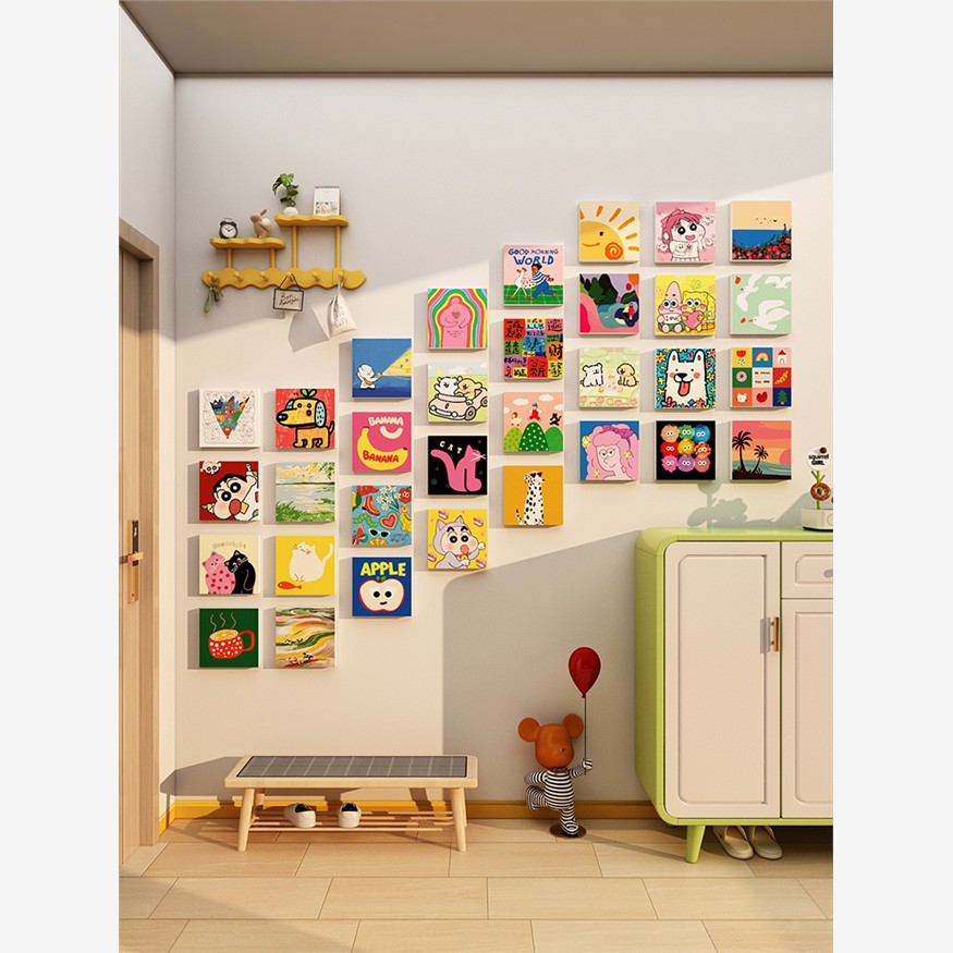 星星人可爱遮丑墙贴装饰客厅沙发画电视机大白背景墙挂件点缀墙贴 - 图1