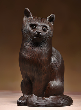 大奖礼业黑檀木祝福整料雕刻