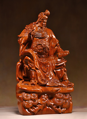 大奖礼业花梨纳福招财手工雕刻