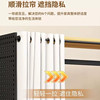 Open metal floor-standing cloakroom with perforated panels