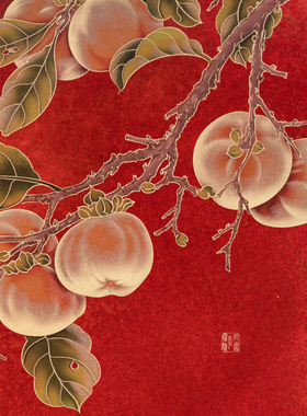 玄关客厅中式艺术柿子画装饰画