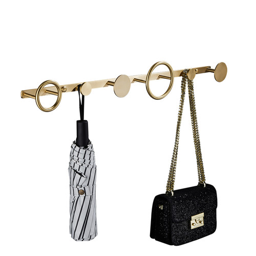 全铜壁挂衣帽架卧室现代门后玄关挂衣架子挂包北欧轻奢多功能挂钩 - 图3