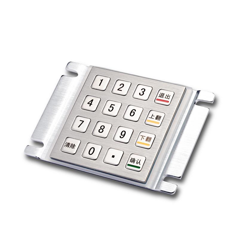 达上D-8沃24503K6 1键数字下翻金属嵌入式工业键盘