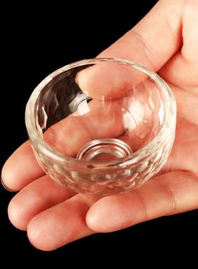 白水晶供水杯3/6/8/10cm 直径六角切面七供八供藏式风供水碗 单个