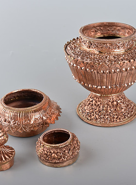 红铜供奉藏式佛堂尼泊尔手工