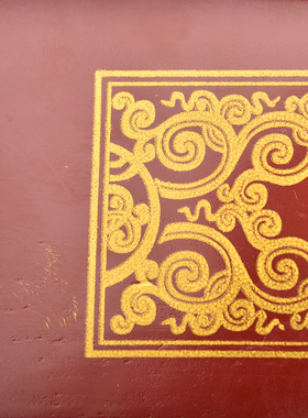 吉祥实木手工藏式经书板纹