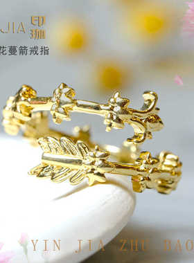 藏式18k金绿度母戒指作明佛母