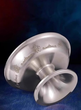 藏式不锈钢护法杯佛堂藏传家用民族风用品供奉供水杯光面供水酒杯