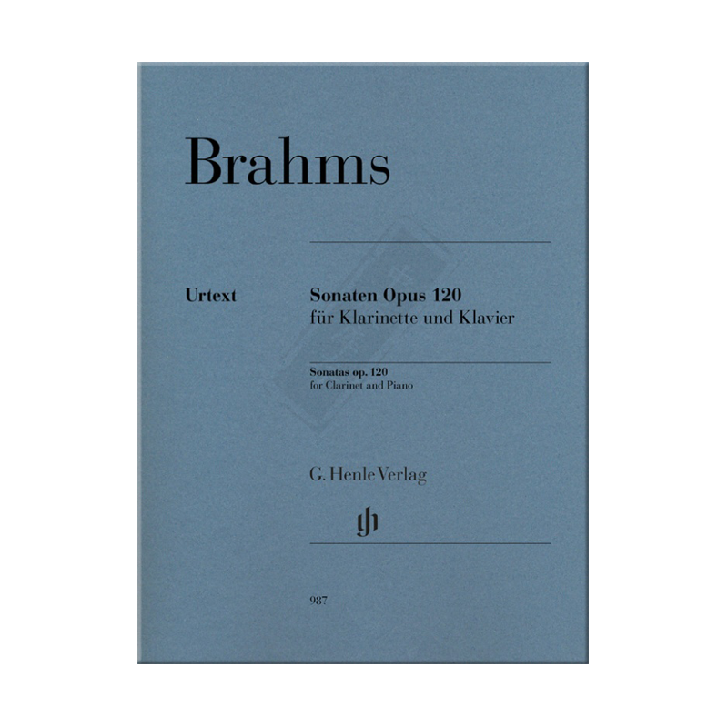 勃拉姆斯 单簧管奏鸣曲 op120 带钢琴伴奏 亨乐原版乐谱书 Johannes Brahms Clarinet Sonatas HN987 - 图2