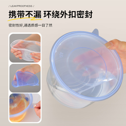 加厚食品级一次性碗餐盒快餐打包盒饭盒圆形外卖盒可微波带盖防漏 - 图1