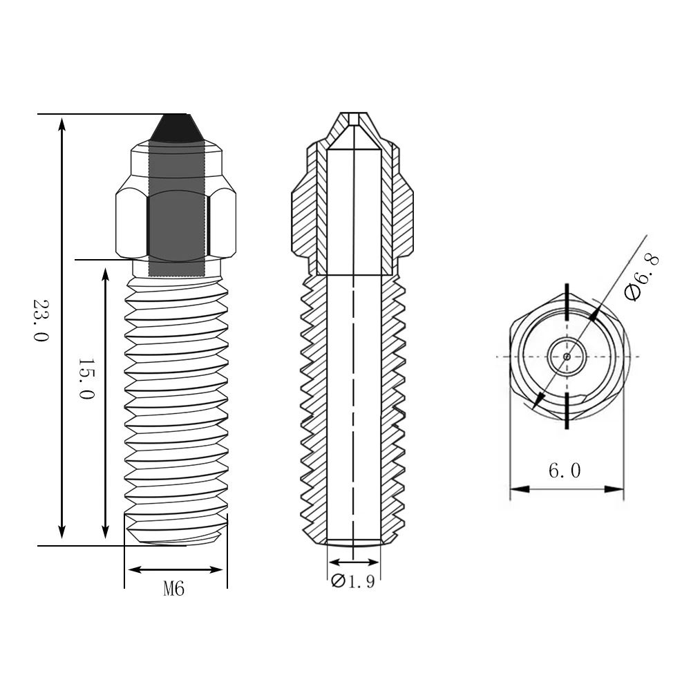 3D打印机配件K1/K1 max双金属MY喷嘴耐高温耐磨铬锆铜硬化钢喷头,淘宝优惠券,粉丝福利购,淘宝优惠卷