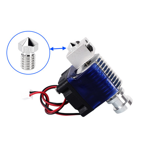 E3D V6镀铜喷嘴耐高温350度电镀镍铜挤出voron红蜥蜴V5高品质喷头 - 图0